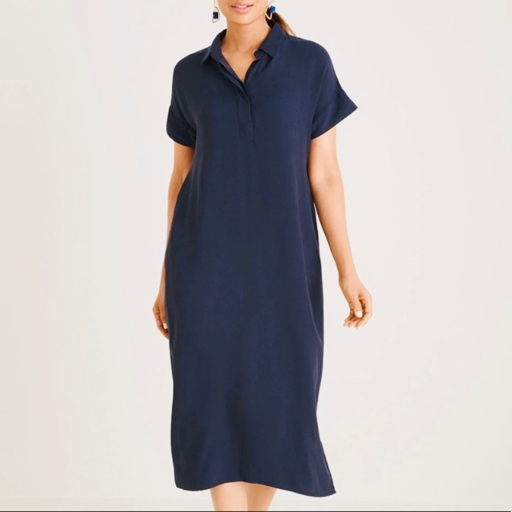 Chico’s Half-Placket Dress Sz L